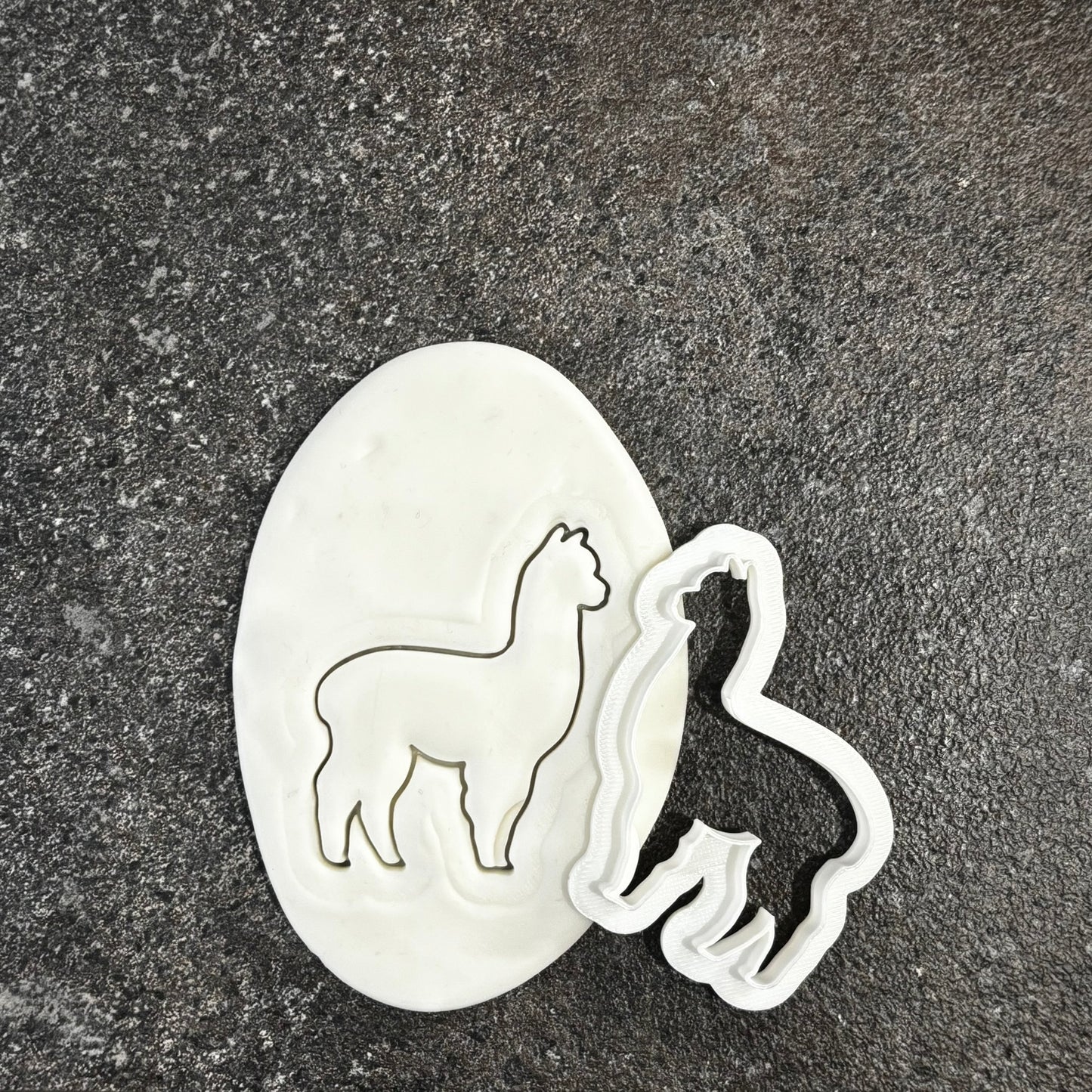 alpaca fondant cookie cutter