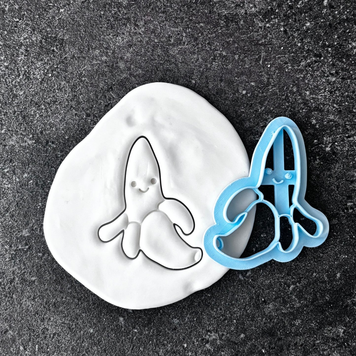 banana smile cookie cutter fondant