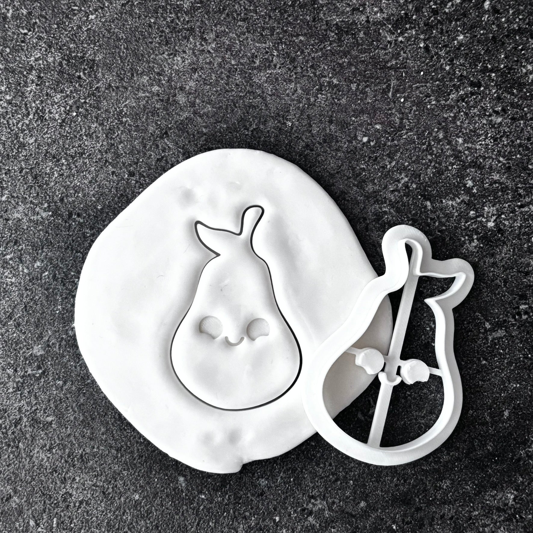 pear cookie cutter fondant